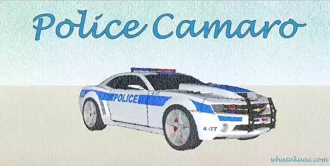 Police Chevrolet Camaro car for WeLoveCars collection by Whatakuai