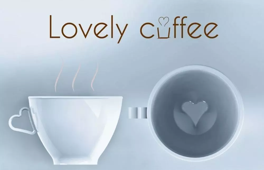 Lovely coffee A relaxing cup of cafe con leche with hidden heart Free 3D print model