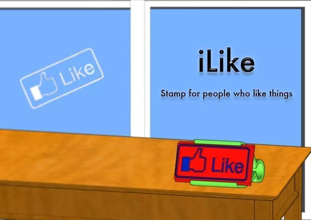 iLike Stamp Stamp for people who like things Free 3D print model