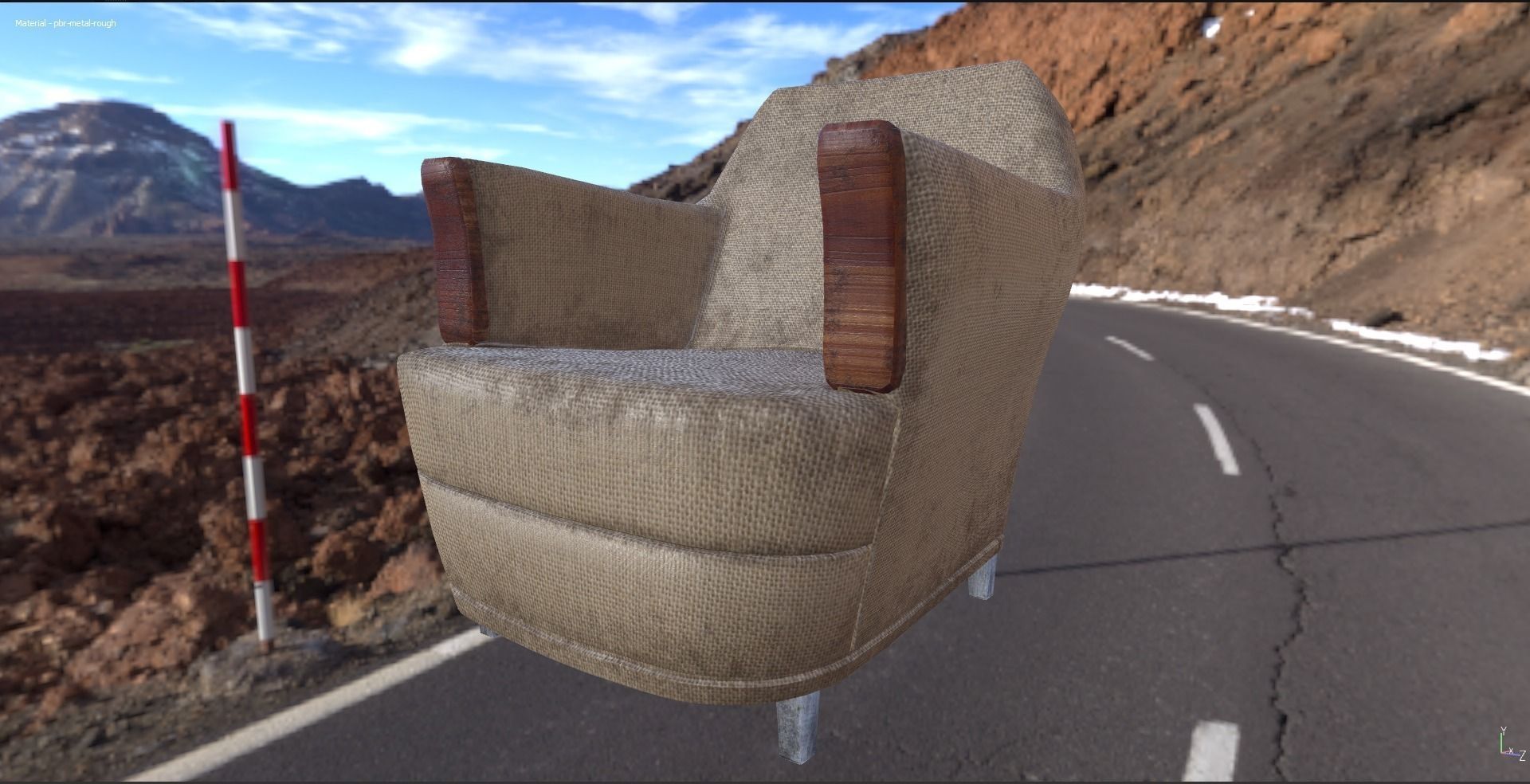 Armchair Model for Games GTA Based Remake Low-poly 3D model_0