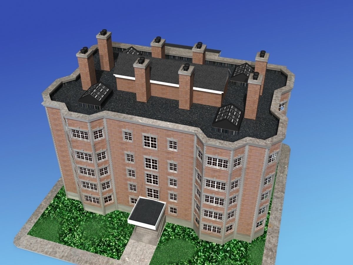 Apartment Building 3D model_10