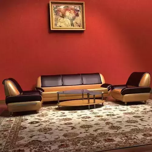 Sofa living room with walls and furniture