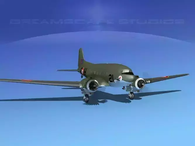 Douglas C-47 Dakota France 3D model