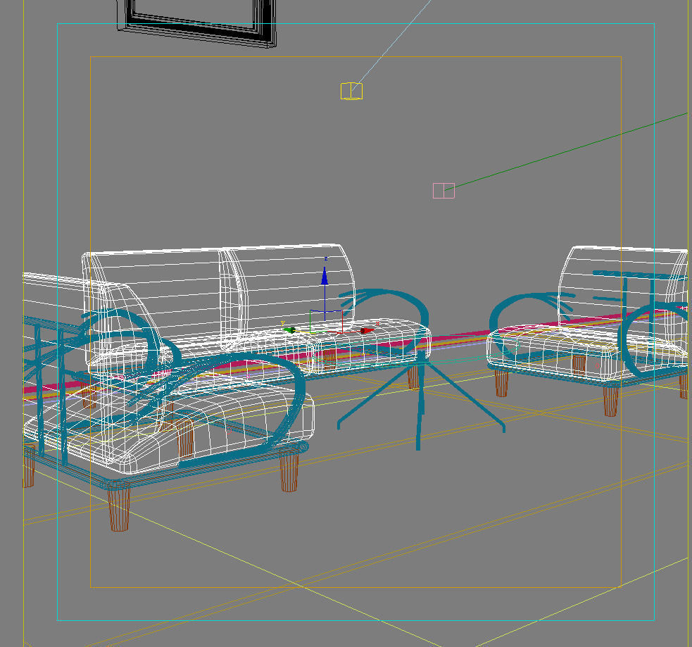 Sofa living room with furniture and walls 3D model_1