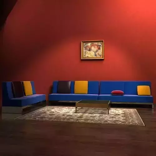 Sofa living room with couches and walls