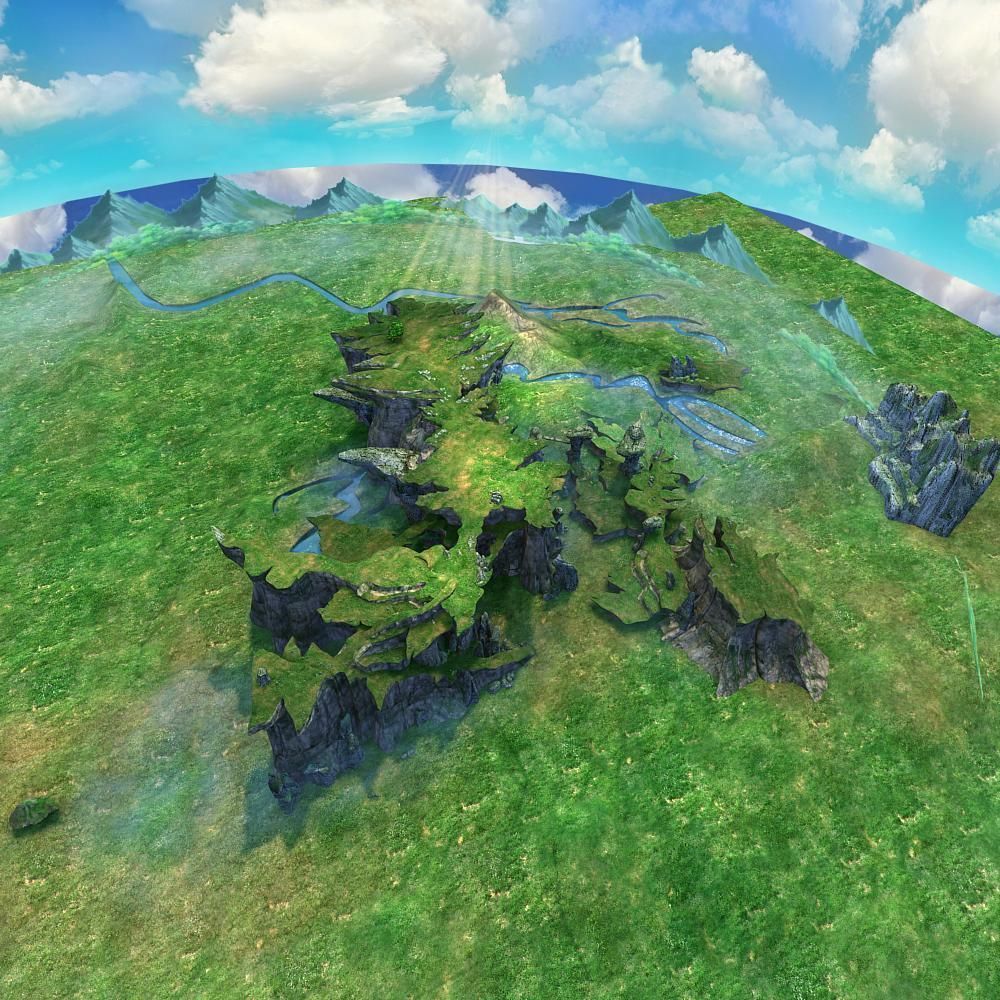 Mountain  Scene 3D model_7