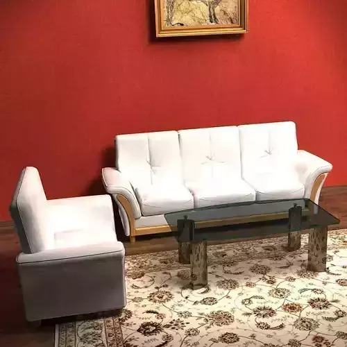 Sofa living room with furniture and walls