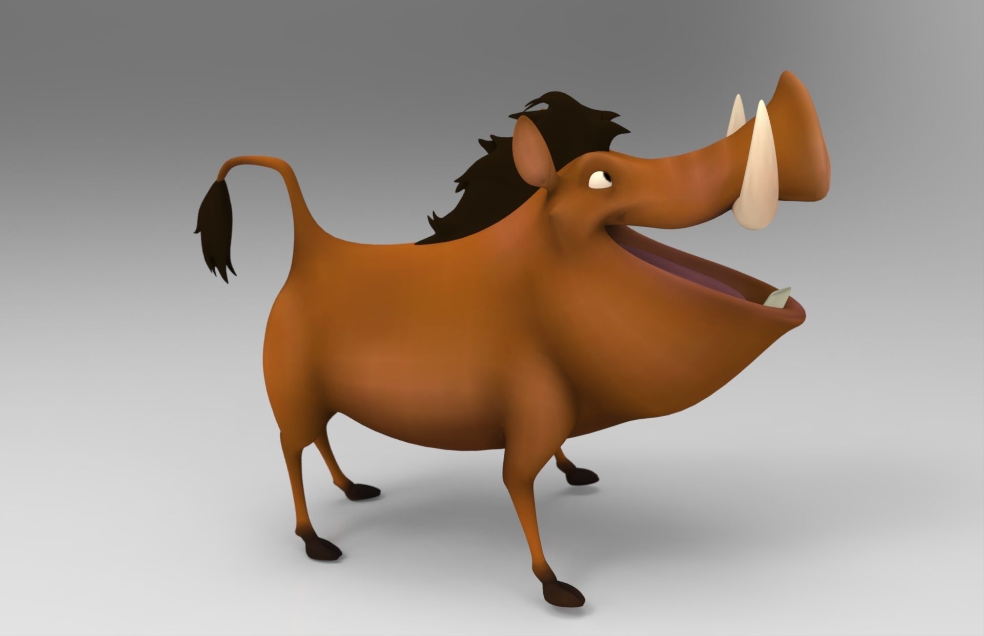 3D model Pumba VR / AR / low-poly OBJ - CGTrader.com