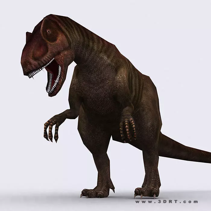 3DRT - Dinosaurs - Allosaurus Low-poly 3D model_0