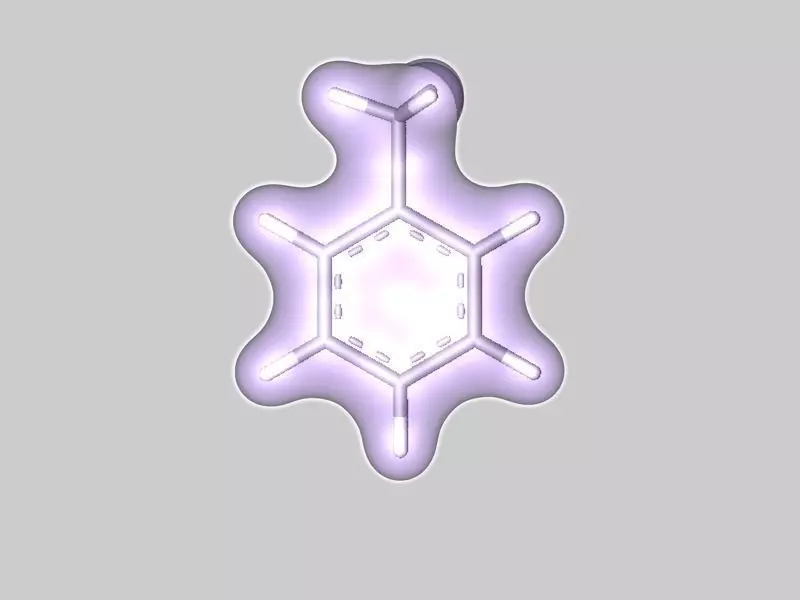 Toluene molecule 3D model_0