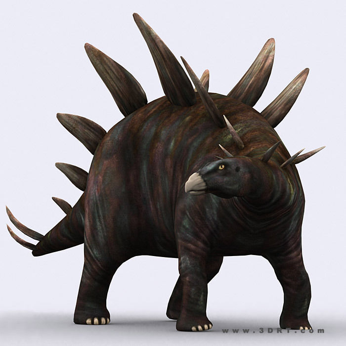 3DRT - Dinosaurs - Stegosaurus Low-poly 3D model_1