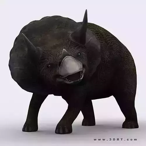 3DRT - Dinosaurs - Triceratops Low-poly 3D model