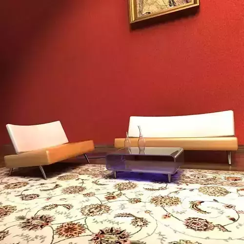 Sofa living room with two couches and coffee table