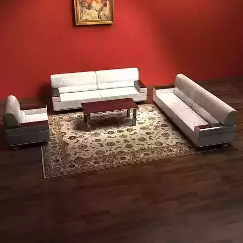 Sofa living room with furniture and walls