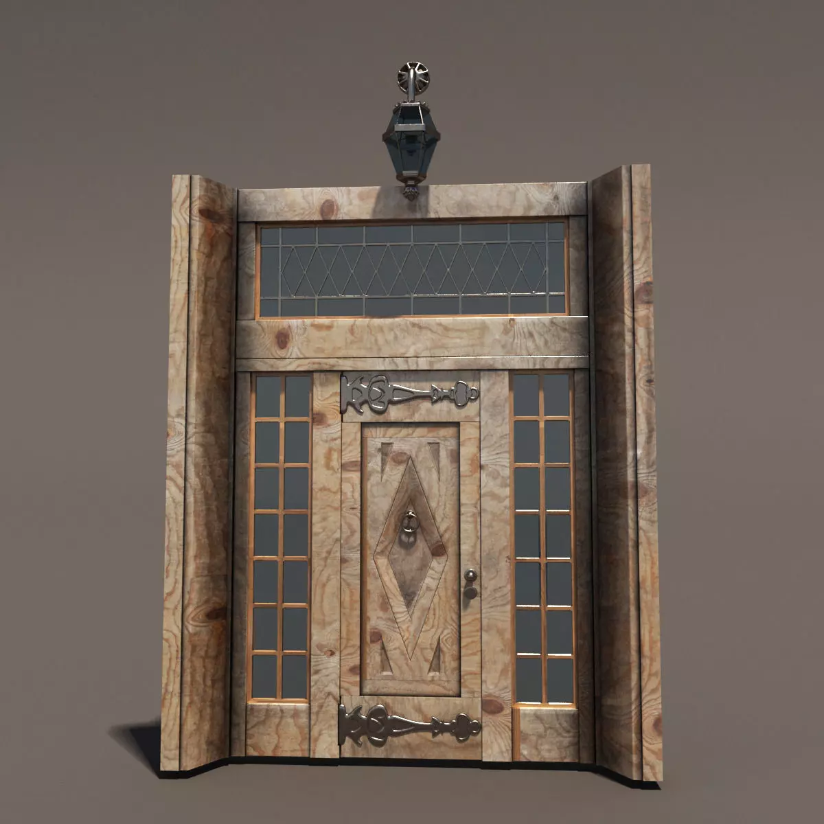 Ornament Wood Door Hi Detail 2 3D model