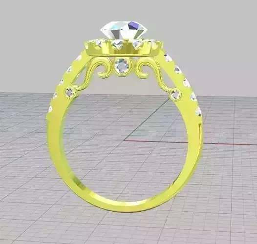 ring diamond 3D print model