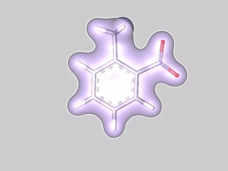 2-nitrotoluene molecule 3D model_0