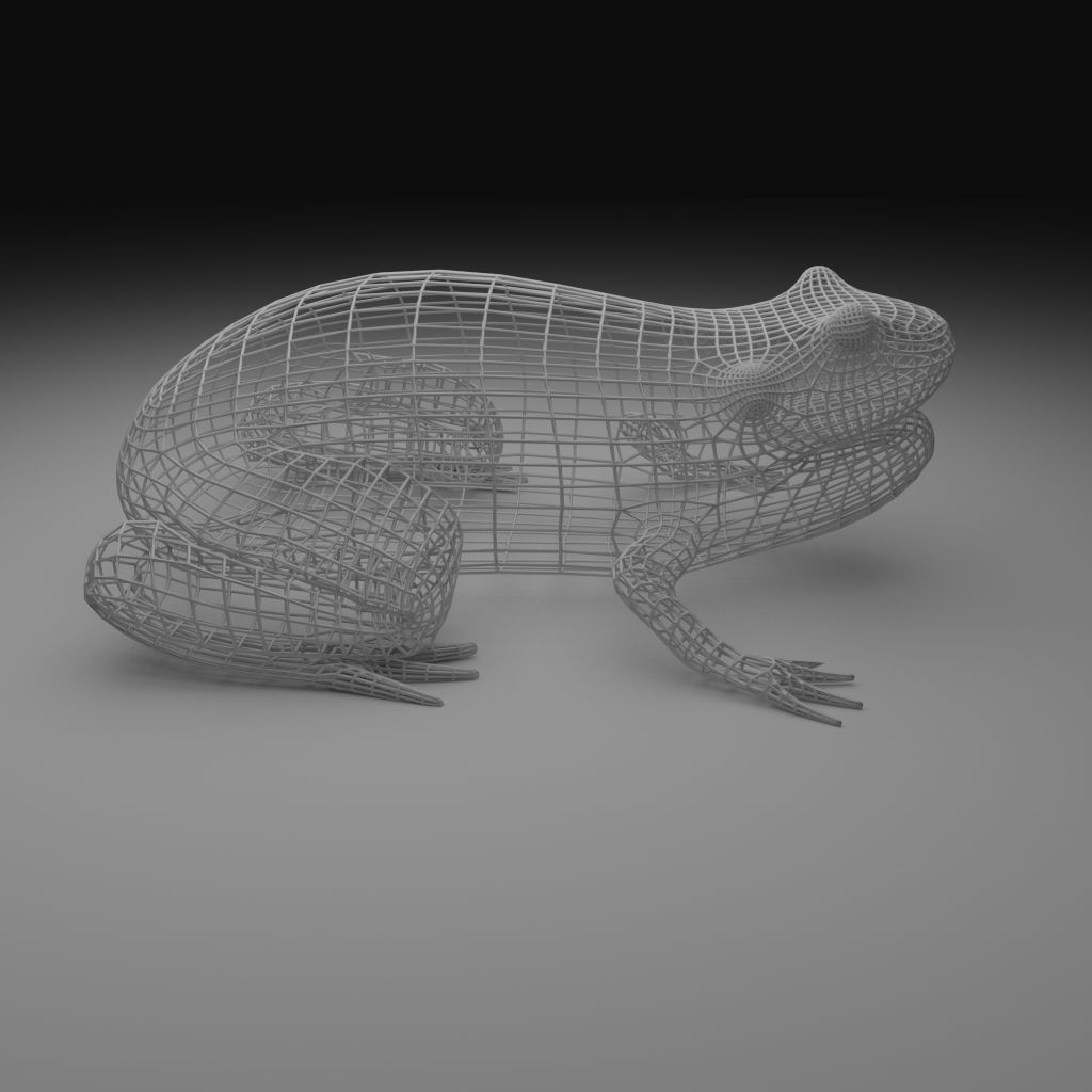 Smooth Blue Frog - Cartoon Style Free low-poly 3D model_11