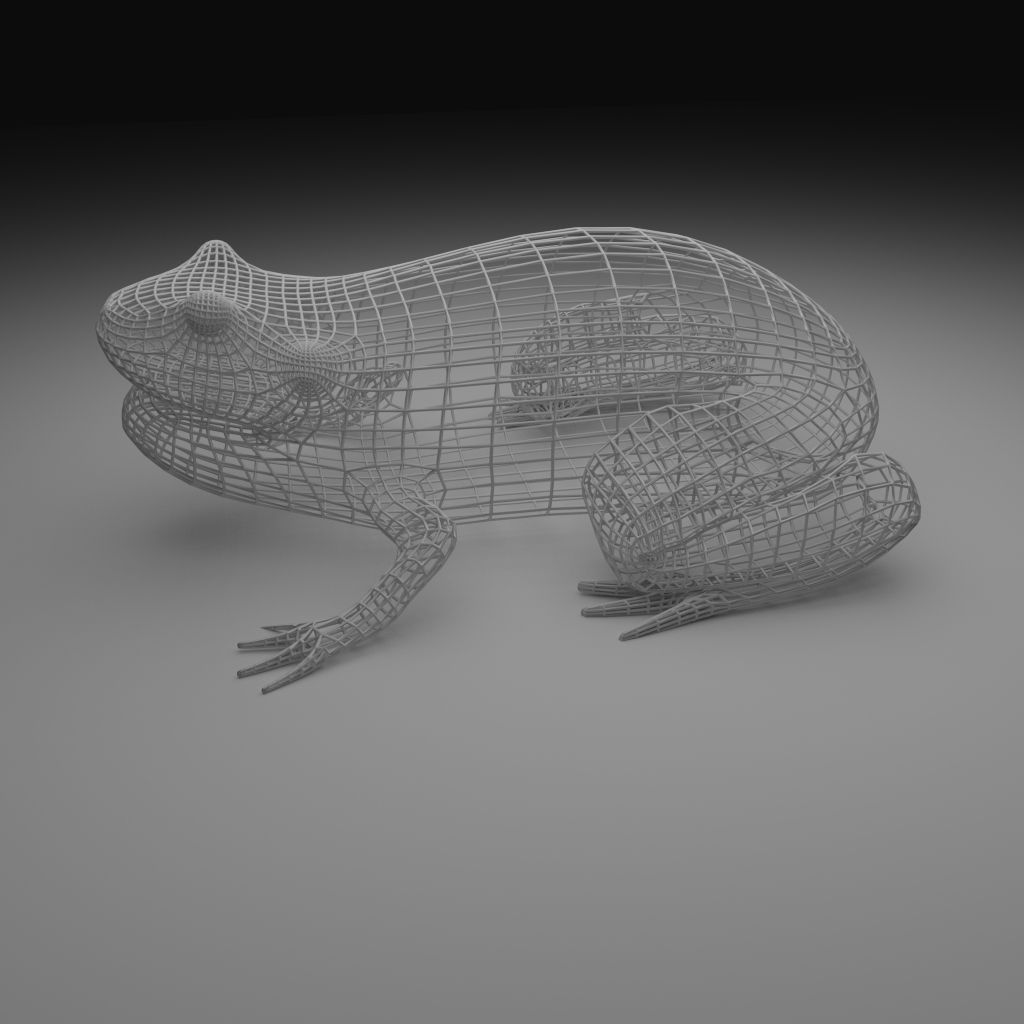 Smooth Blue Frog - Cartoon Style Free low-poly 3D model_8