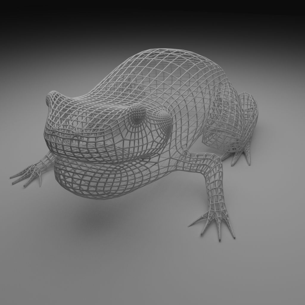 Smooth Blue Frog - Cartoon Style Free low-poly 3D model_9