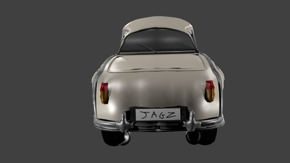 MK II Jaguar Car Low-poly 3D model_3