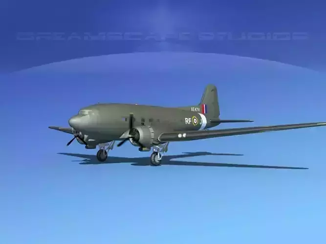 Douglas C-47 Dakota RAAF 3D model