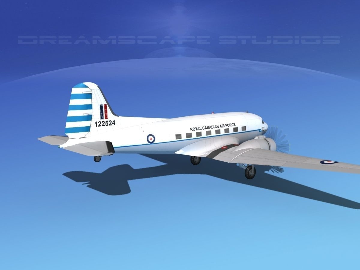 Douglas C-47 Dakota RCAF 3D model_6