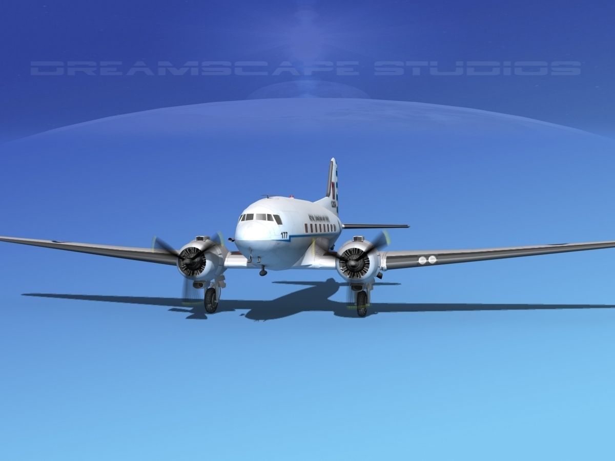 Douglas C-47 Dakota RCAF 3D model_1