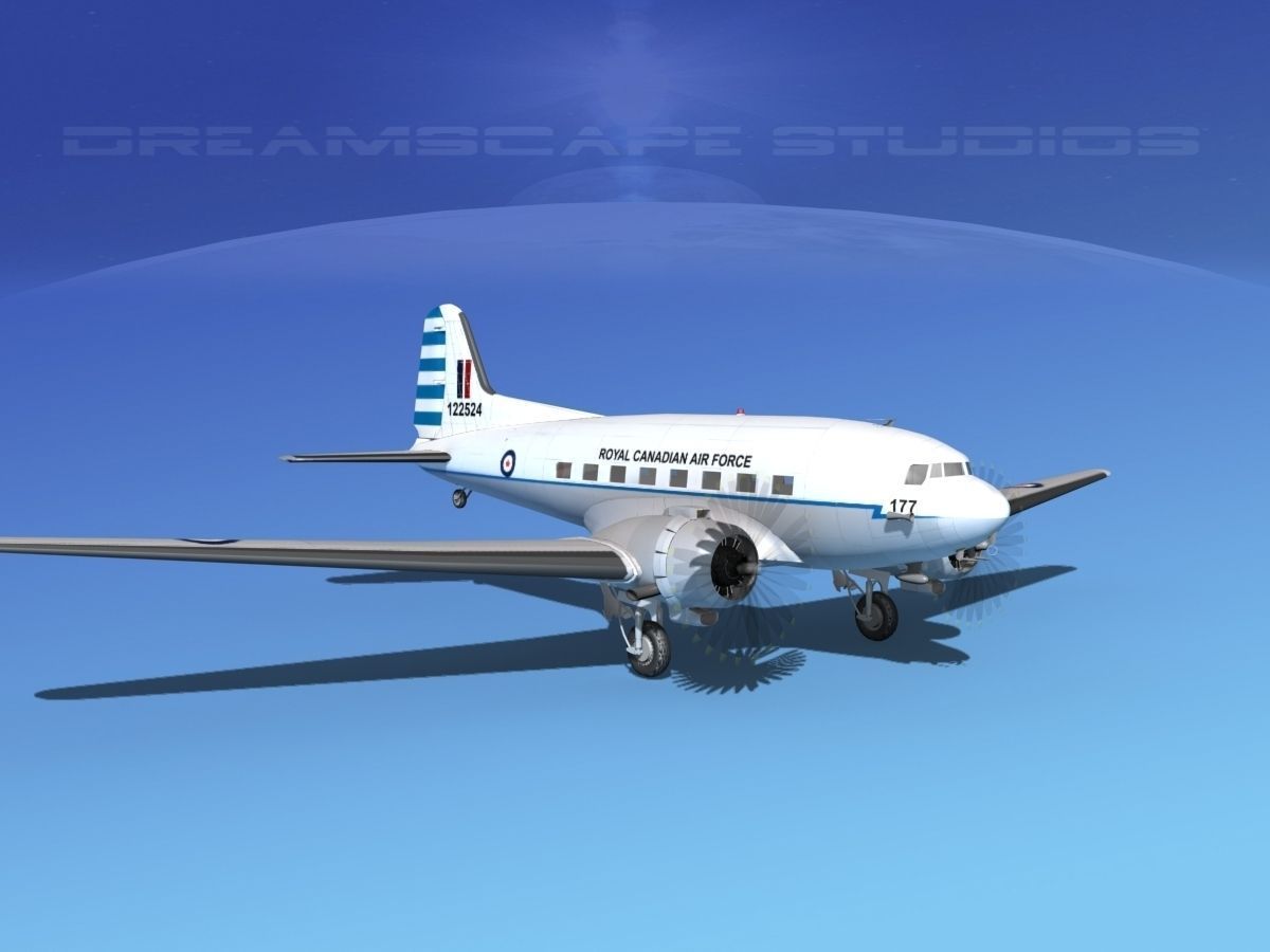 Douglas C-47 Dakota RCAF 3D model_3