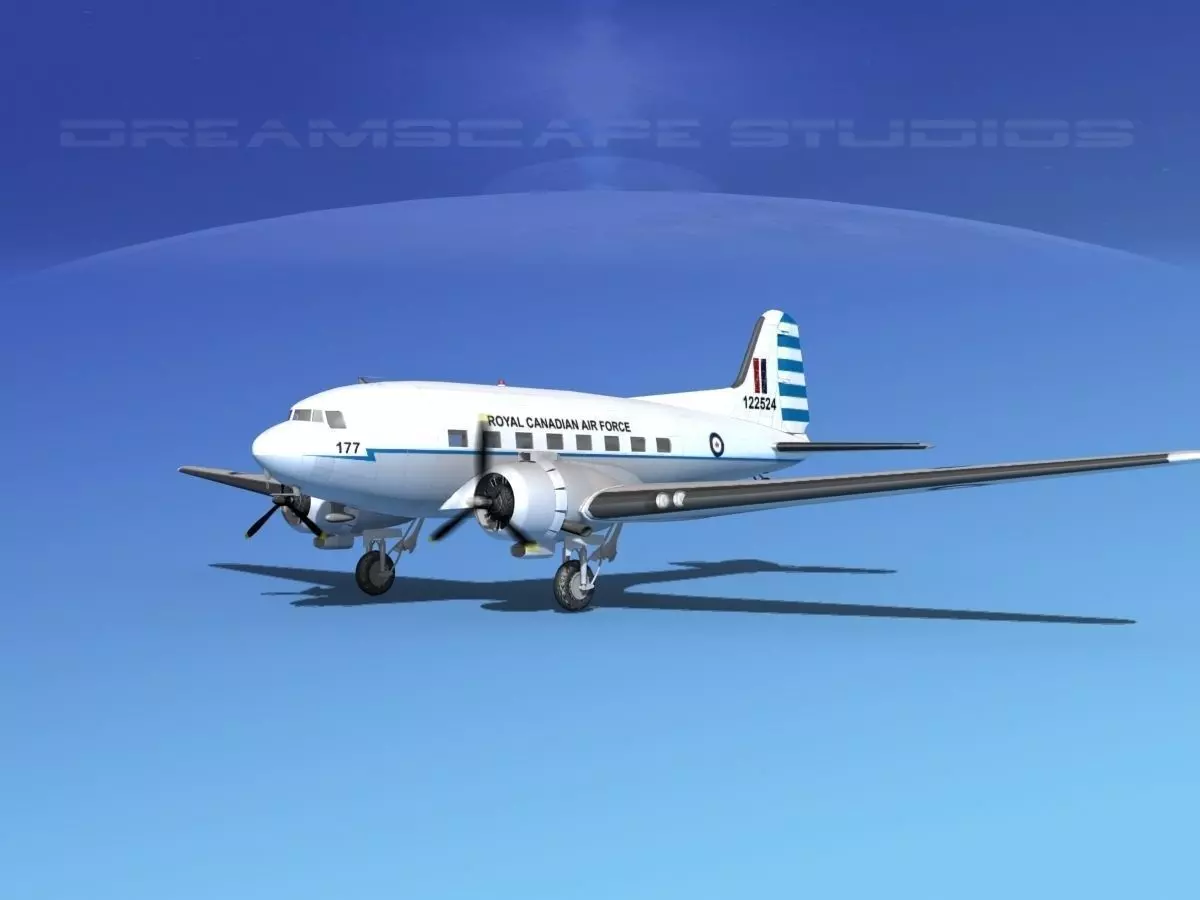 Douglas C-47 Dakota RCAF 3D model_0
