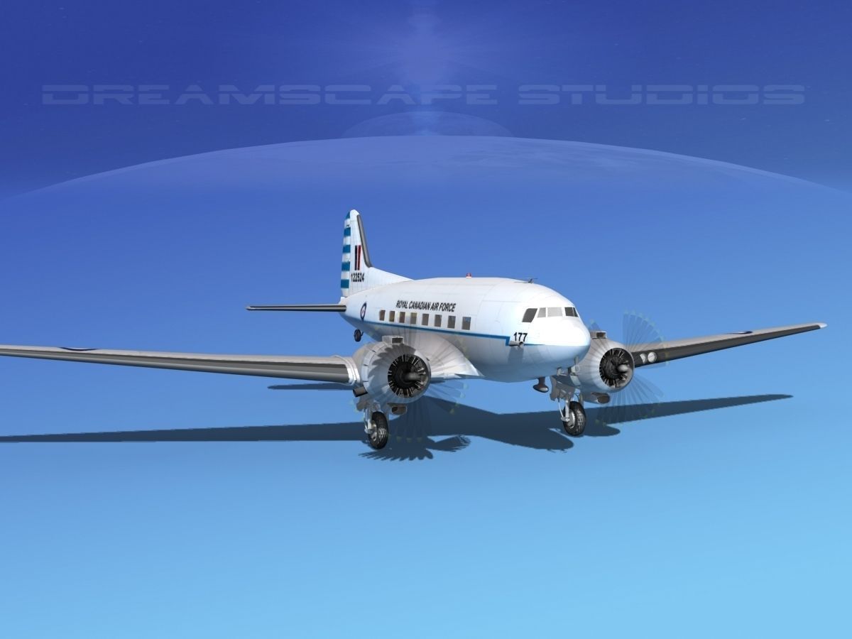 Douglas C-47 Dakota RCAF 3D model_2