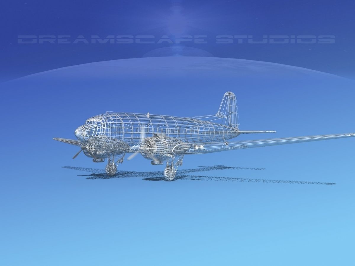 Douglas C-47 Dakota RCAF 3D model_12