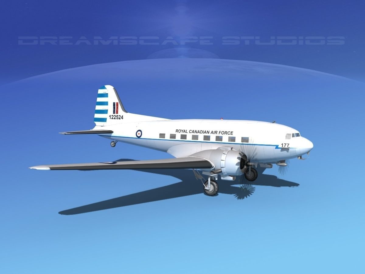 Douglas C-47 Dakota RCAF 3D model_4