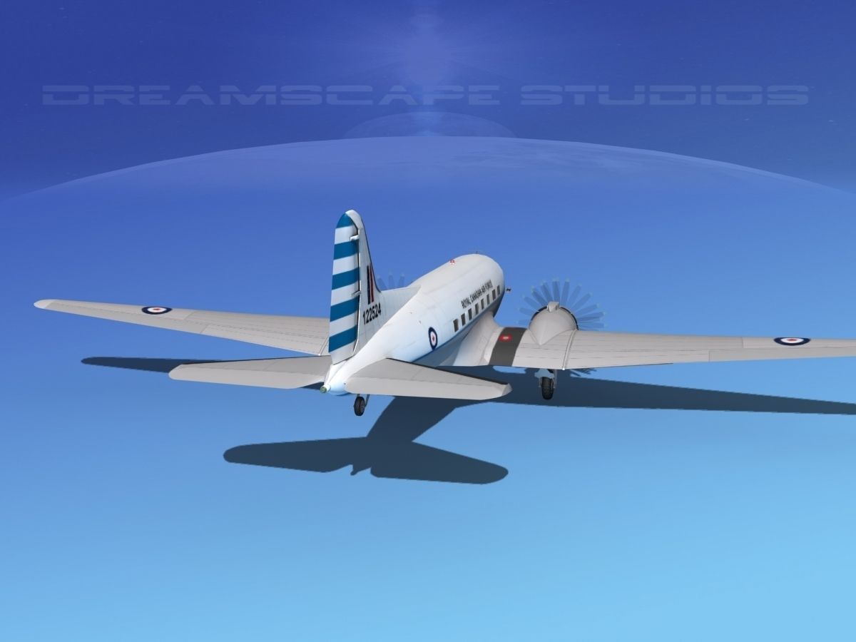 Douglas C-47 Dakota RCAF 3D model_7