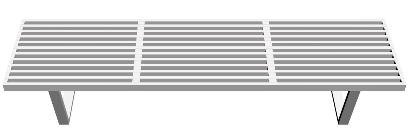 Vitra Nelson Bench 3D model_1