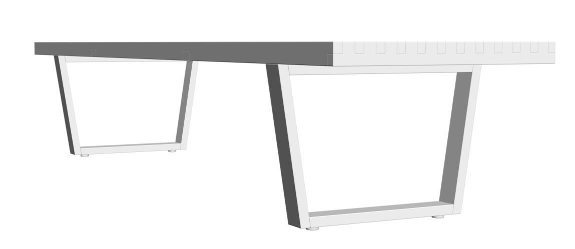 Vitra Nelson Bench 3D model_2