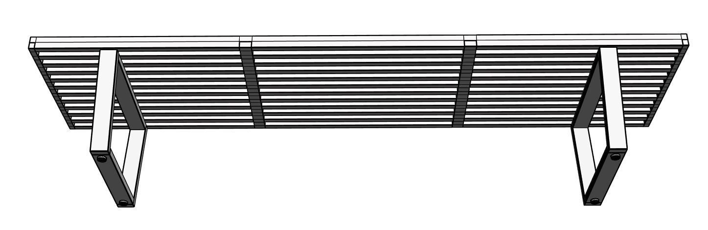 Vitra Nelson Bench 3D model_5