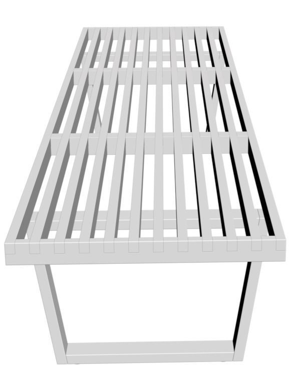 Vitra Nelson Bench 3D model_3