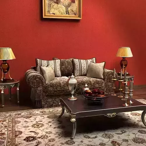 Sofa ornate living room with walls