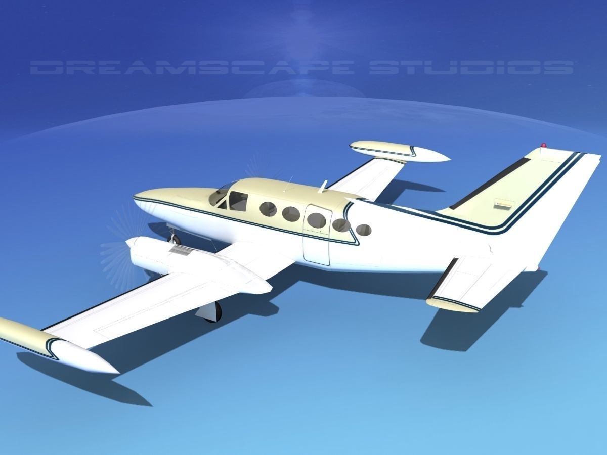 Cessna 414 Chancellor V02 3D model_8