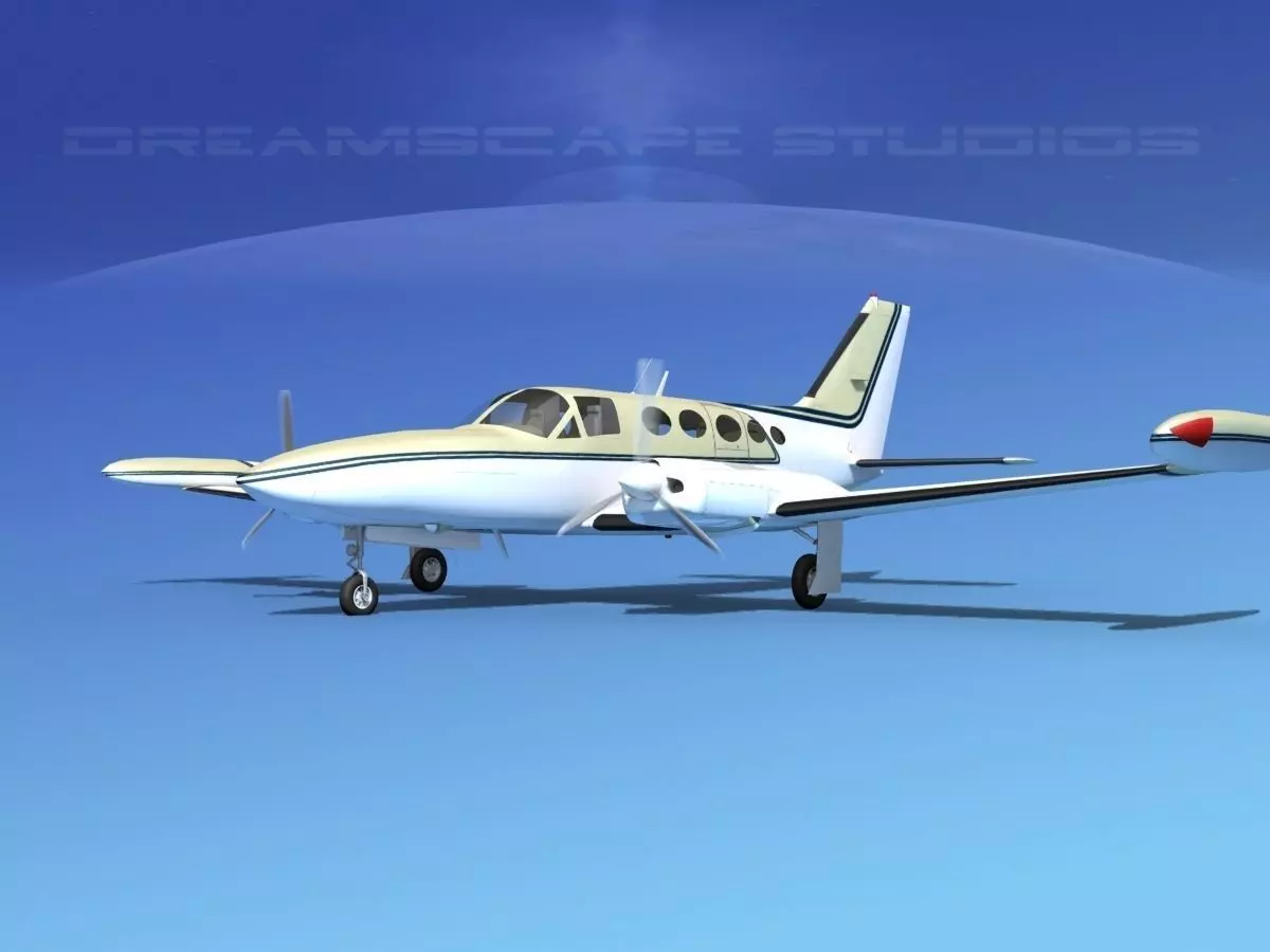Cessna 414 Chancellor V02 3D model_0