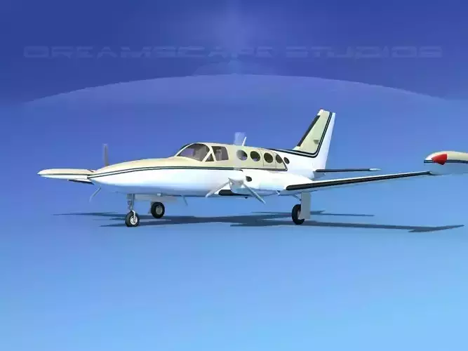 Cessna 414 Chancellor V02 3D model