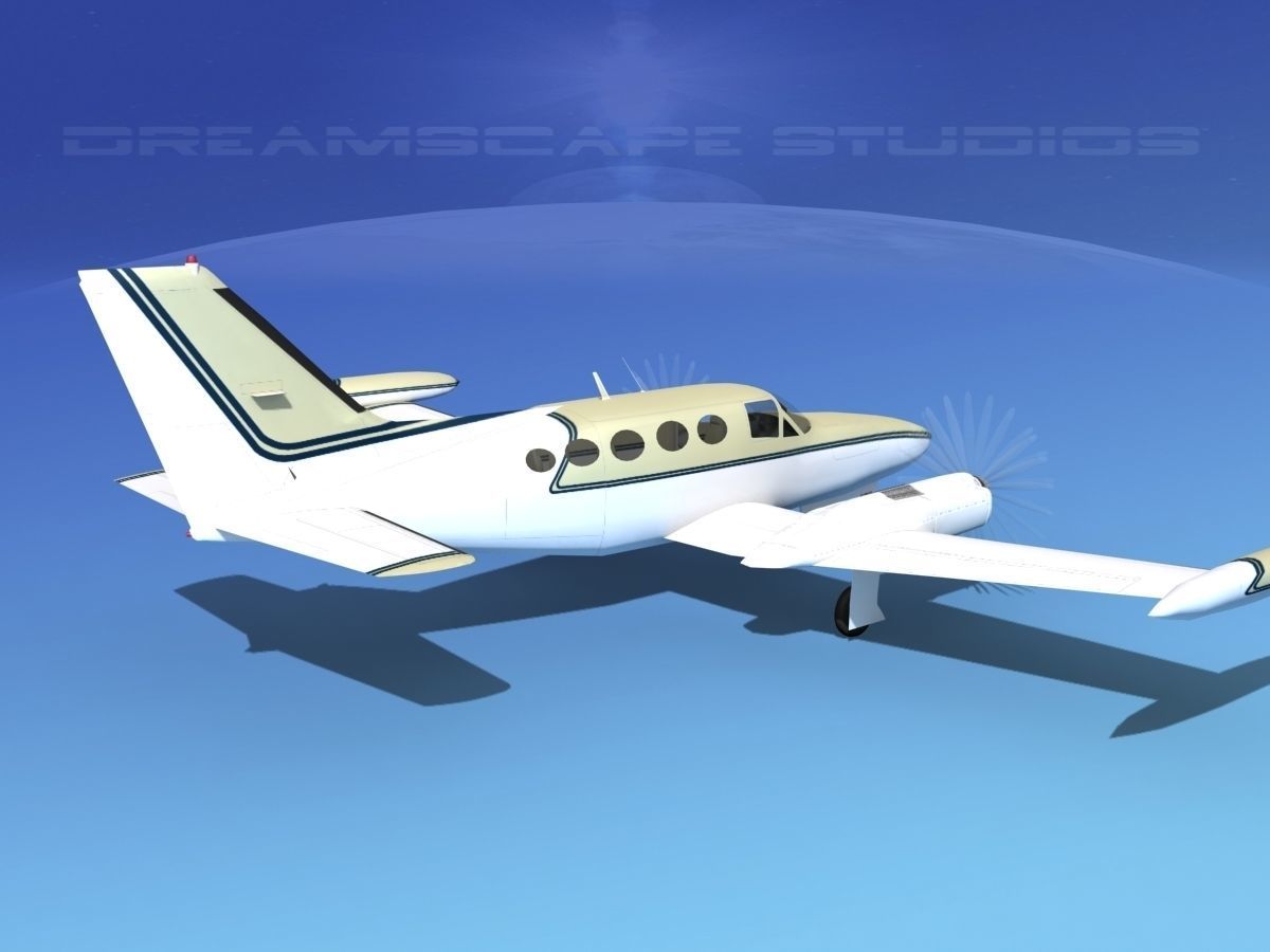 Cessna 414 Chancellor V02 3D model_5