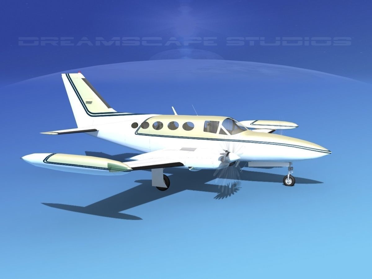 Cessna 414 Chancellor V02 3D model_3