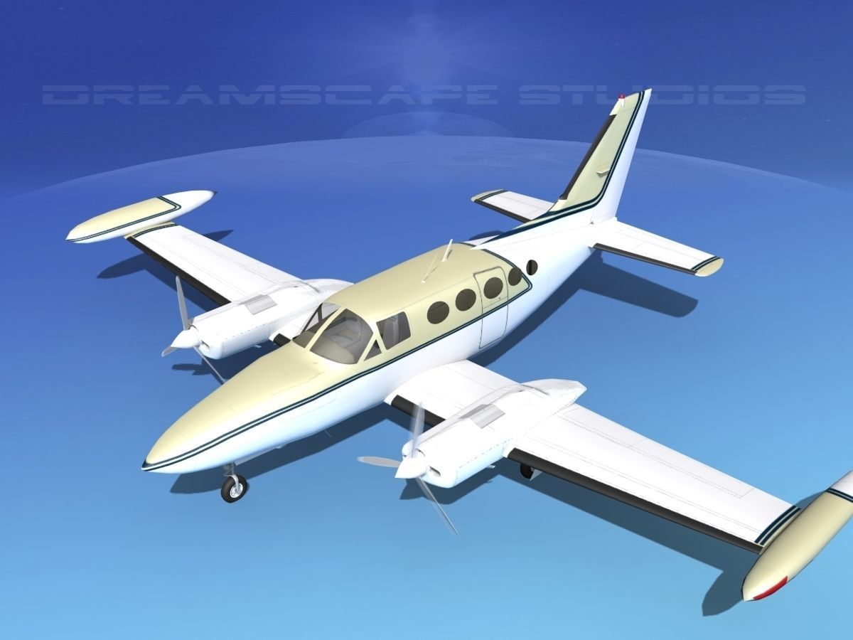 Cessna 414 Chancellor V02 3D model_10