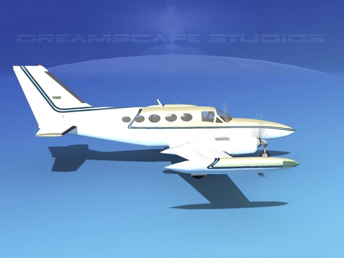 Cessna 414 Chancellor V02 3D model_4