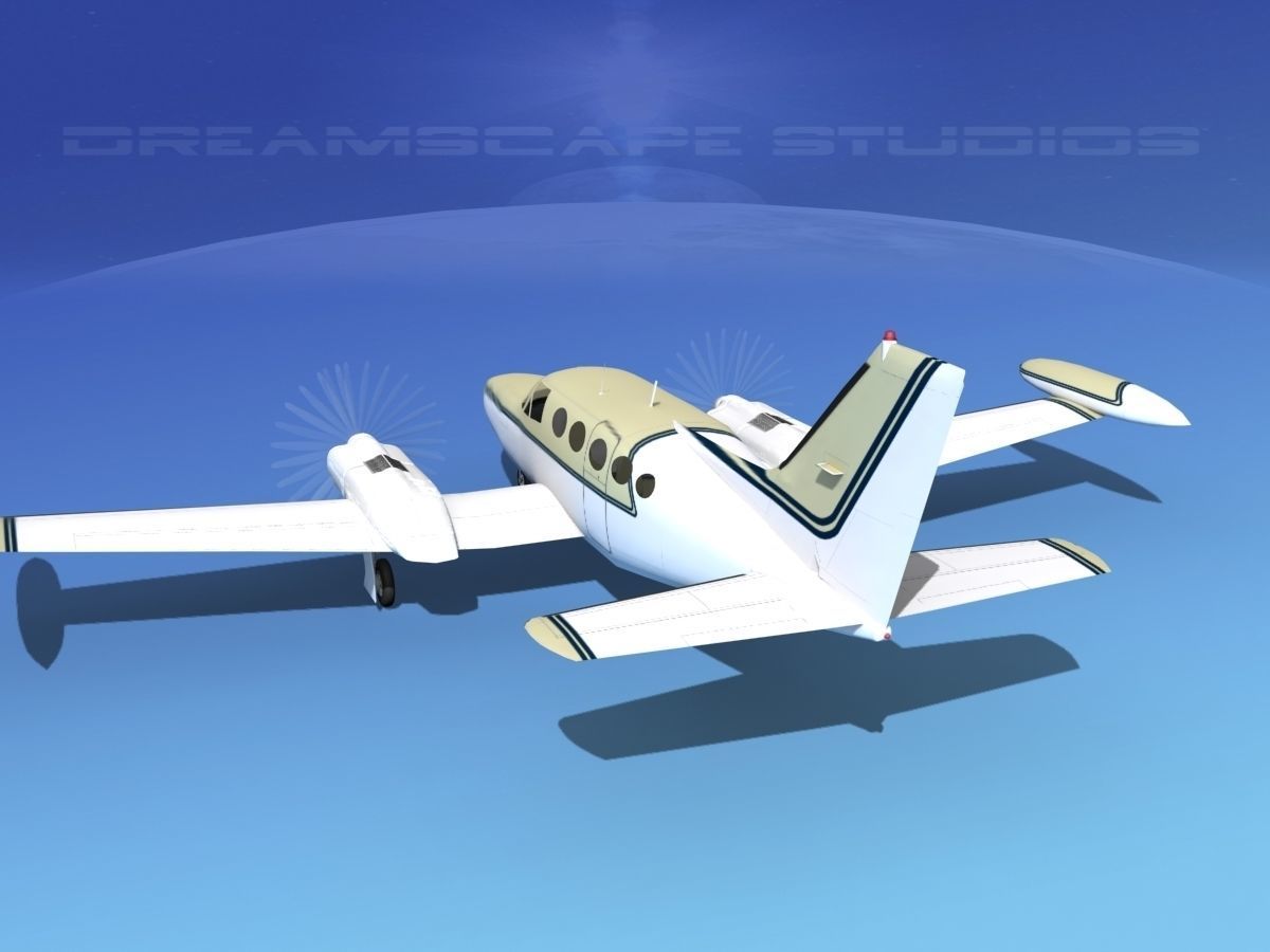 Cessna 414 Chancellor V02 3D model_7