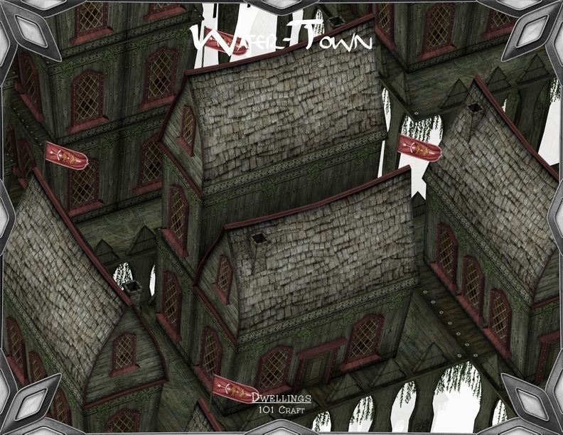 Water-Home wyrm house Low-poly 3D model_1