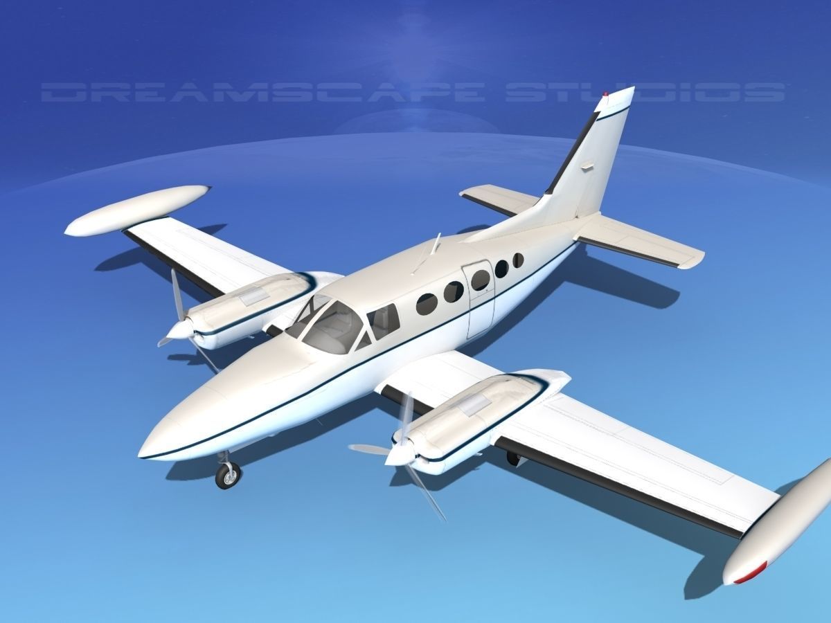 Cessna 414 Chancellor V04 3D model_10