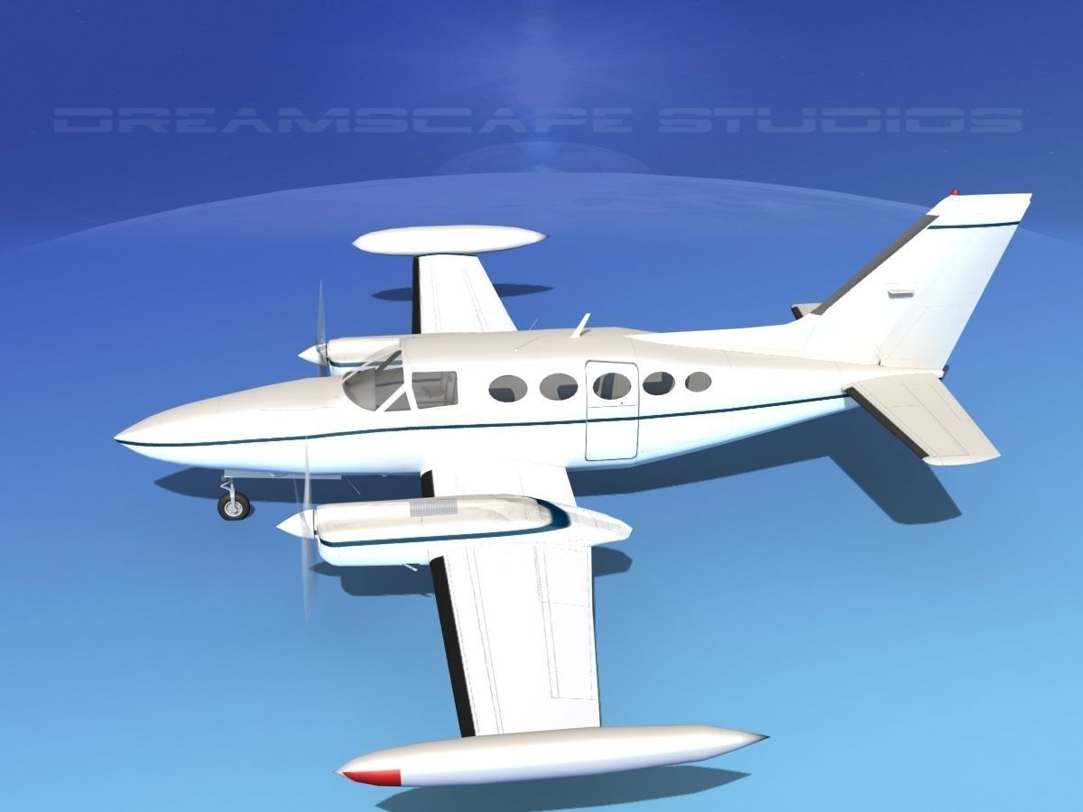 Cessna 414 Chancellor V04 3D model_9